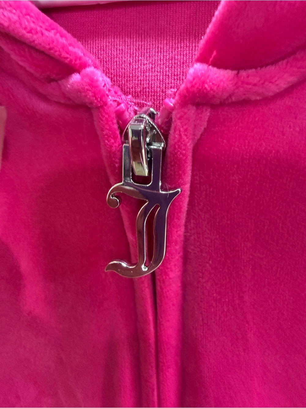 Juicy Couture Hot Pink Velour Zip Hoodie - Picture 7 of 9